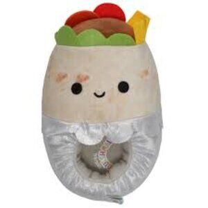 Squishmallows Shoes Bernardo the Burrito Embroidered Fabric Kids Plush Slippers